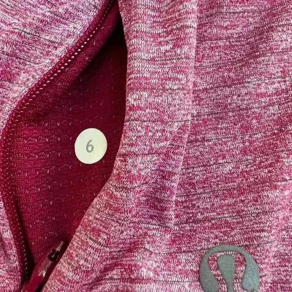 Lululemon Run For Gold 1/2 Zip Heathered Bumble Berry / Bumble Berry Size 6 - Picture 5 of 7
